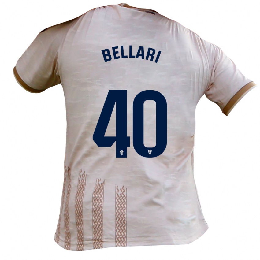 גברים Hamza Bellari #40 לבן מלוכלך חום הרחק ג'רזי 2025/26 חולצה קצרה