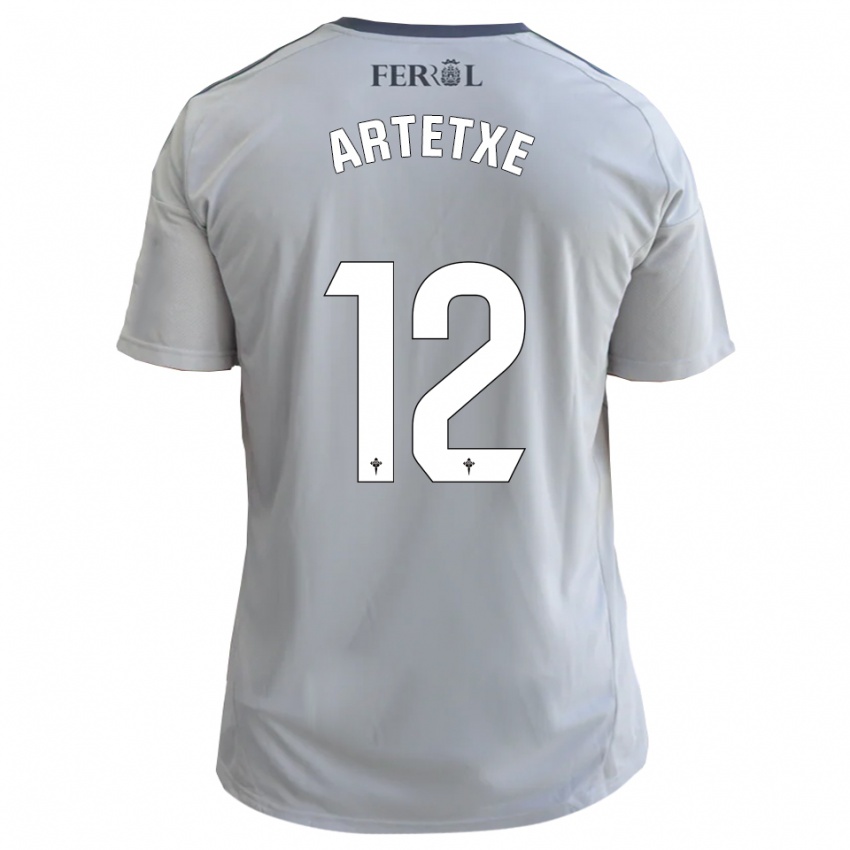 גברים Markel Artetxe #12 אפור כסף הרחק ג'רזי 2025/26 חולצה קצרה