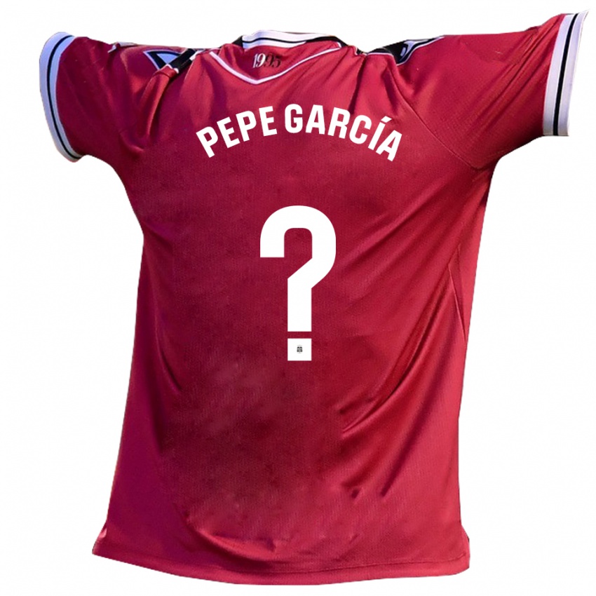 גברים Pepe García #0 בורדו שחור הרחק ג'רזי 2025/26 חולצה קצרה