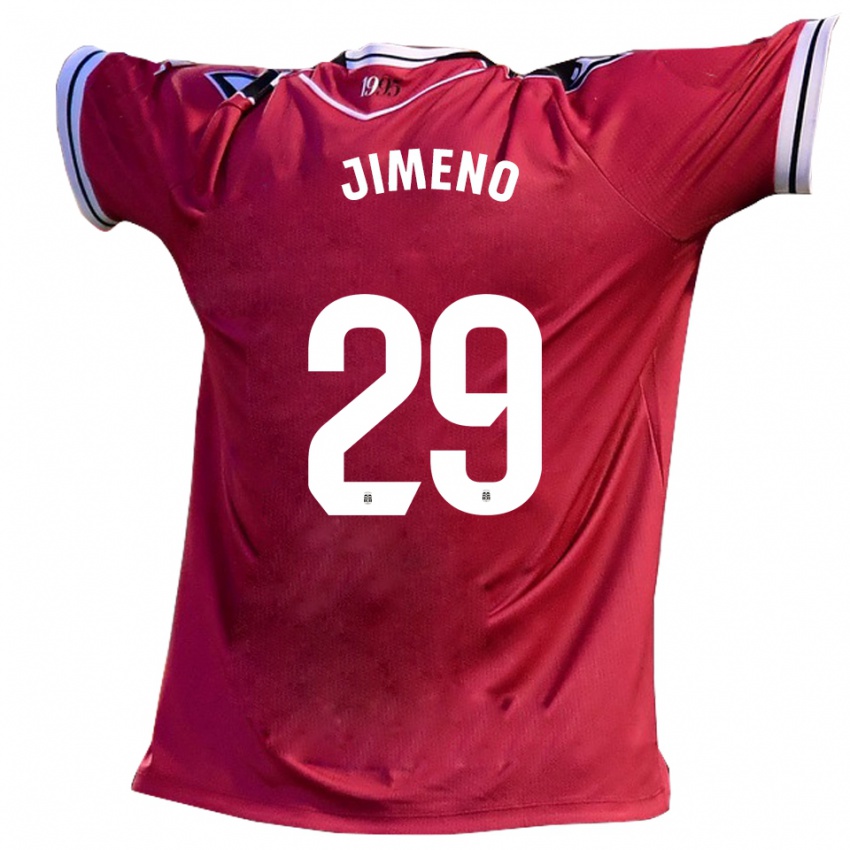 גברים גברי חימנו #29 בורדו שחור הרחק ג'רזי 2025/26 חולצה קצרה