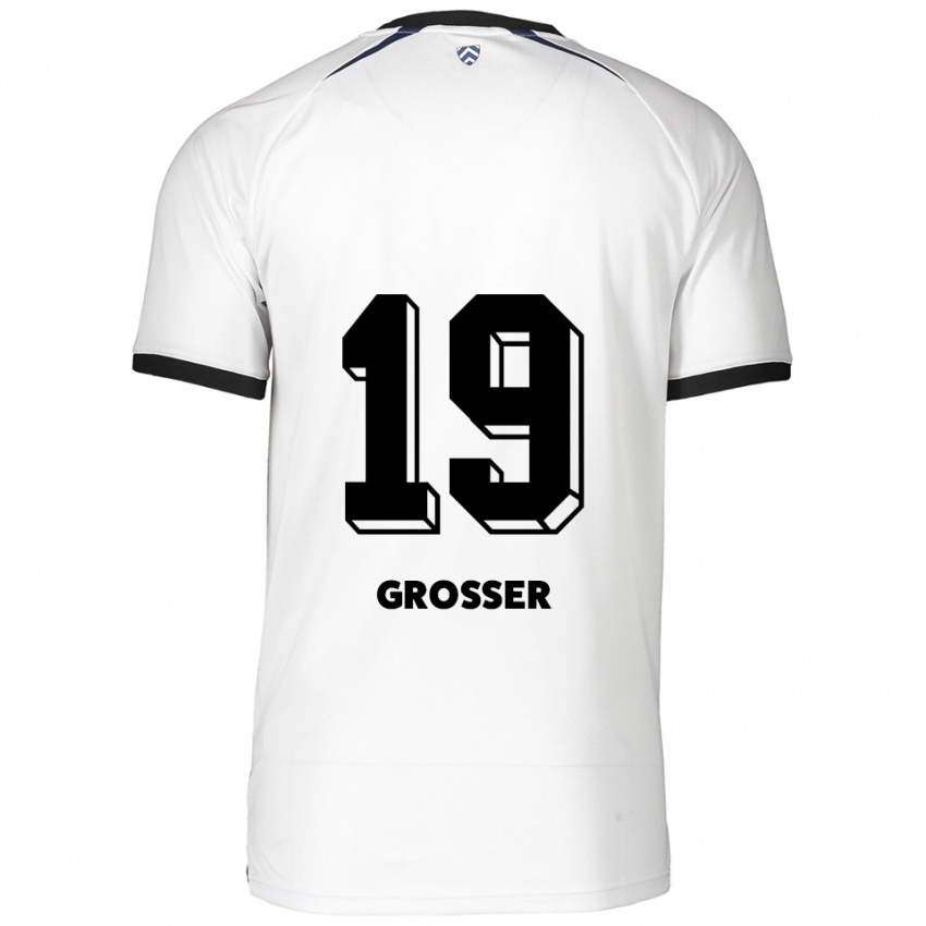 גברים מקסימיליאן גרוסר #19 לבן שחור הרחק ג'רזי 2025/26 חולצה קצרה