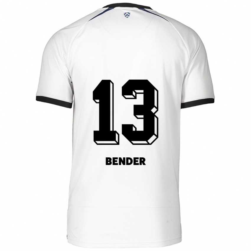 גברים Grit Bender #13 לבן שחור הרחק ג'רזי 2025/26 חולצה קצרה