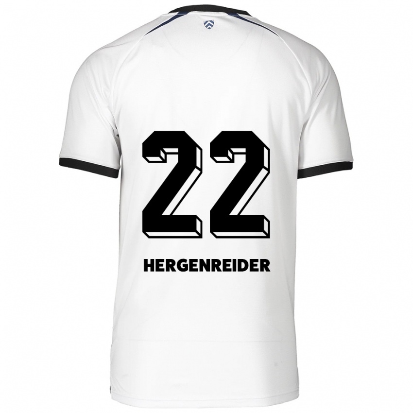 גברים Lennart Hergenreider #22 לבן שחור הרחק ג'רזי 2025/26 חולצה קצרה