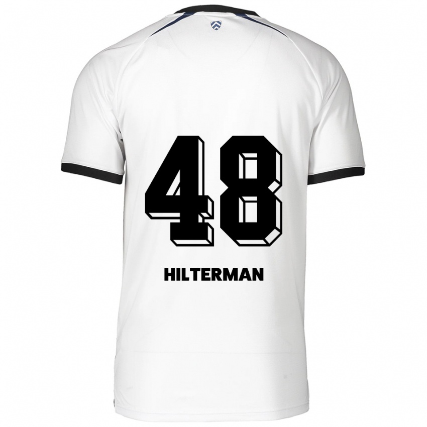 גברים ג'רדי הילטרמן #48 לבן שחור הרחק ג'רזי 2025/26 חולצה קצרה