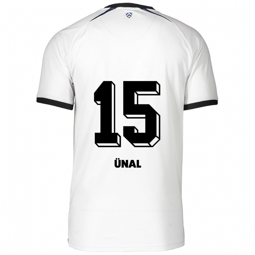 גברים ארקאי אונאל #15 לבן שחור הרחק ג'רזי 2025/26 חולצה קצרה