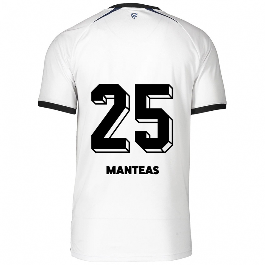 גברים Jacqueline Manteas #25 לבן שחור הרחק ג'רזי 2025/26 חולצה קצרה