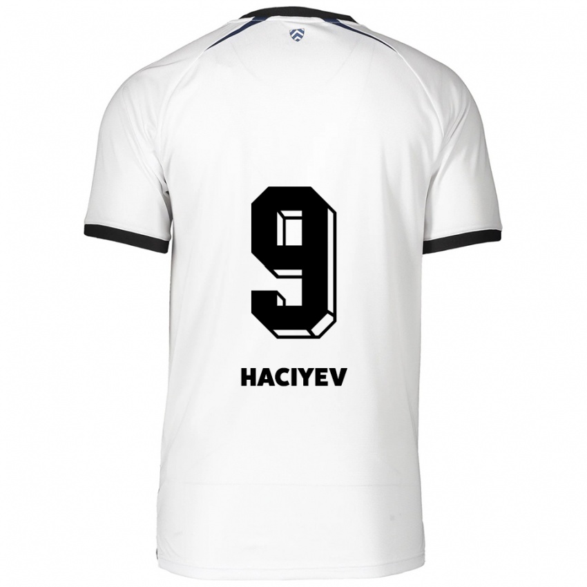 גברים Ceyhun Haciyev #9 לבן שחור הרחק ג'רזי 2025/26 חולצה קצרה