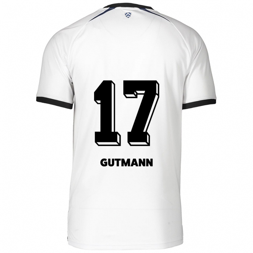 גברים Glenn Gutmann #17 לבן שחור הרחק ג'רזי 2025/26 חולצה קצרה