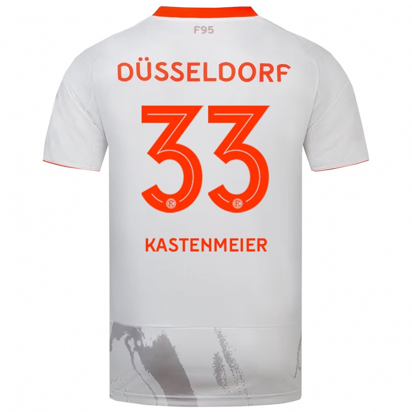 גברים פלוריאן קסטנמייר #33 לבן כתום הרחק ג'רזי 2025/26 חולצה קצרה