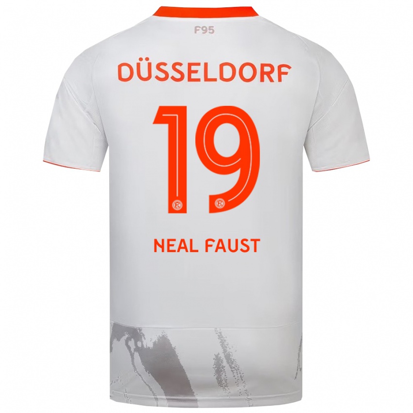 גברים Neal Faust #19 לבן כתום הרחק ג'רזי 2025/26 חולצה קצרה
