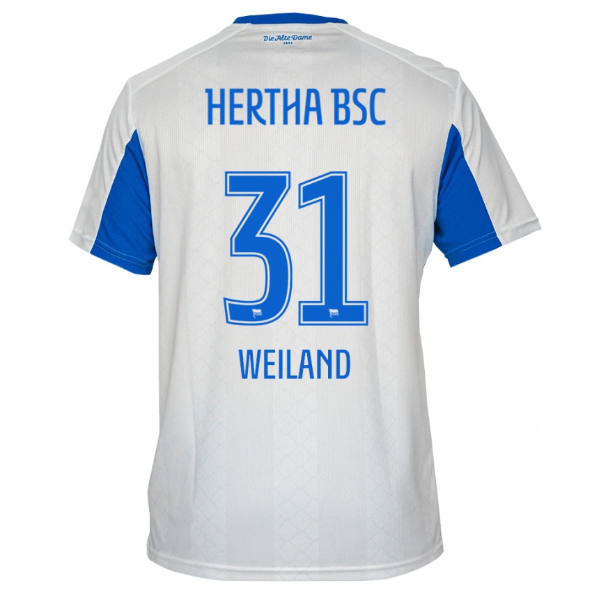 גברים סבסטיאן פול ווילנד #31 לבן כחול הרחק ג'רזי 2025/26 חולצה קצרה