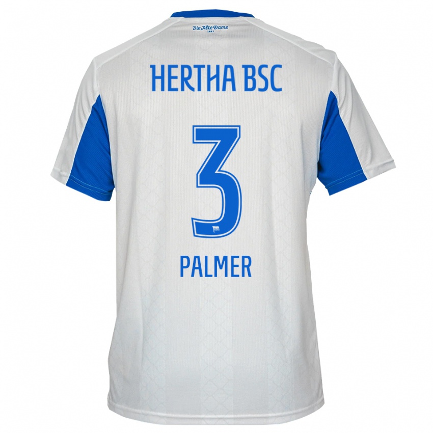 גברים Nelly Palmer #3 לבן כחול הרחק ג'רזי 2025/26 חולצה קצרה