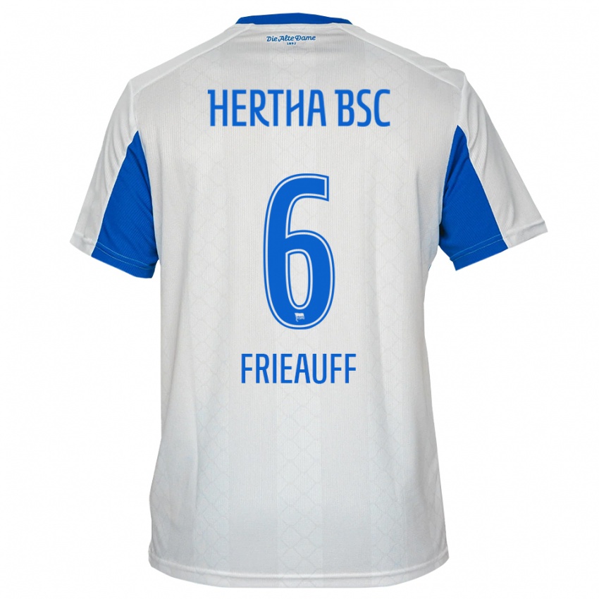 גברים Elina Frieauff #6 לבן כחול הרחק ג'רזי 2025/26 חולצה קצרה