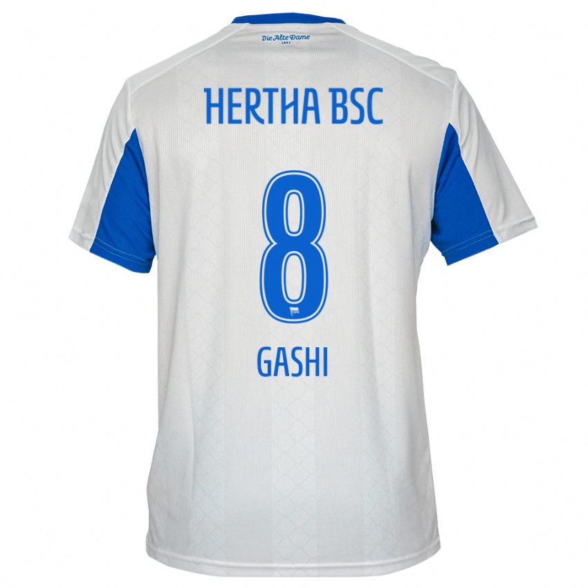 גברים Diart Gashi #8 לבן כחול הרחק ג'רזי 2025/26 חולצה קצרה