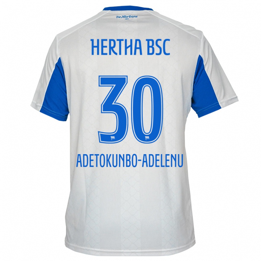 גברים Oluwajimi Adetokunbo-Adelenu #30 לבן כחול הרחק ג'רזי 2025/26 חולצה קצרה