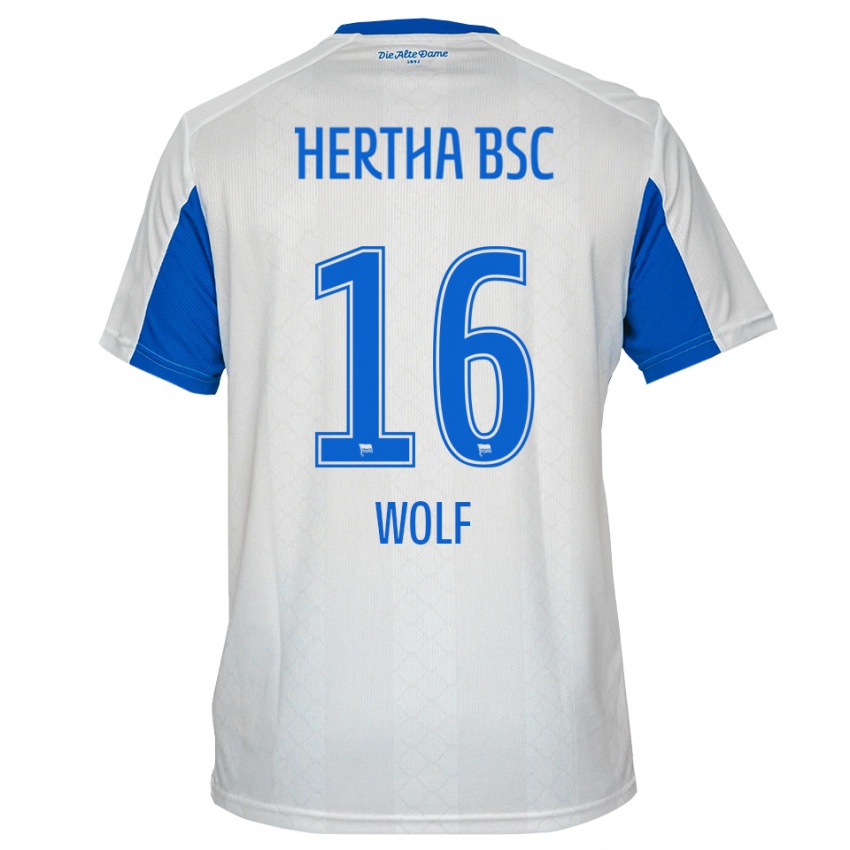 גברים Colin Wolf #16 לבן כחול הרחק ג'רזי 2025/26 חולצה קצרה