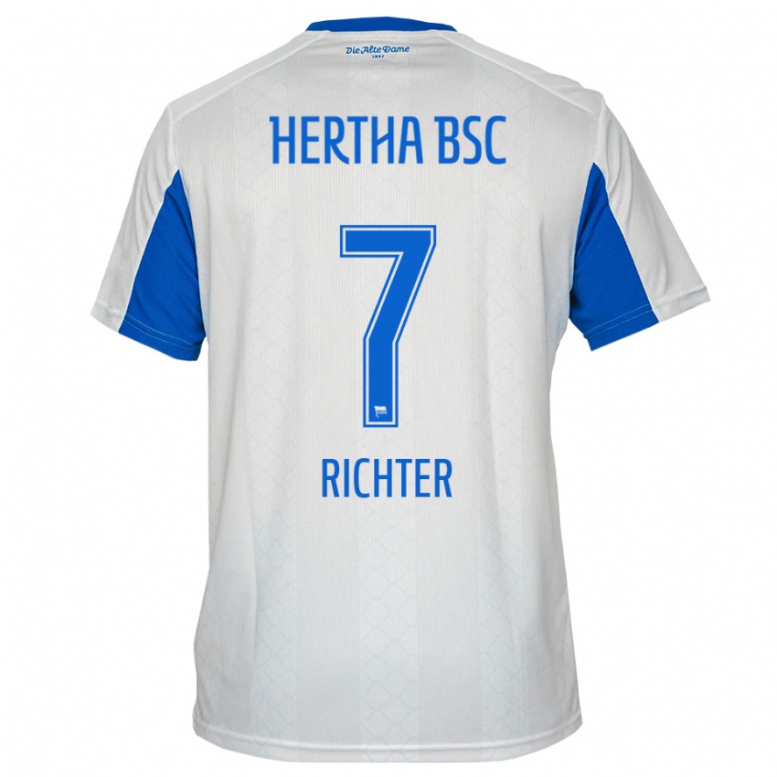 גברים Joel Richter #7 לבן כחול הרחק ג'רזי 2025/26 חולצה קצרה