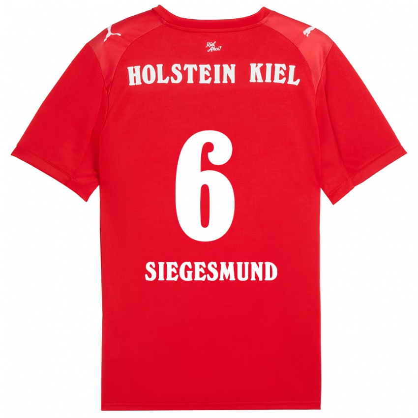 גברים Katinka Siegesmund #6 אדום כחול הרחק ג'רזי 2025/26 חולצה קצרה