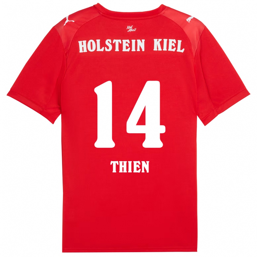 גברים Madita Thien #14 אדום כחול הרחק ג'רזי 2025/26 חולצה קצרה