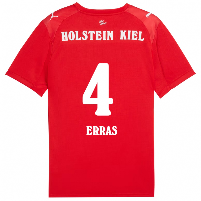 גברים פטריק אראס #4 אדום כחול הרחק ג'רזי 2025/26 חולצה קצרה