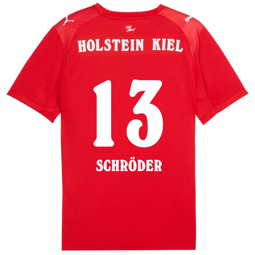 גברים Lea Schröder #13 אדום כחול הרחק ג'רזי 2025/26 חולצה קצרה