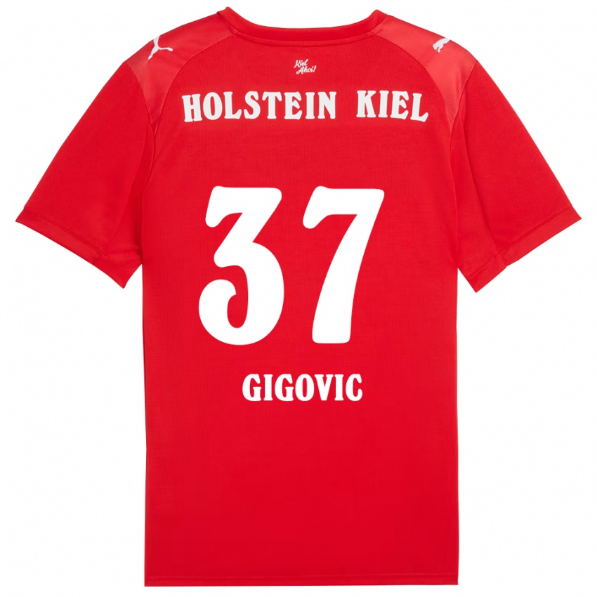גברים ארמין גיגוביץ׳ #37 אדום כחול הרחק ג'רזי 2025/26 חולצה קצרה