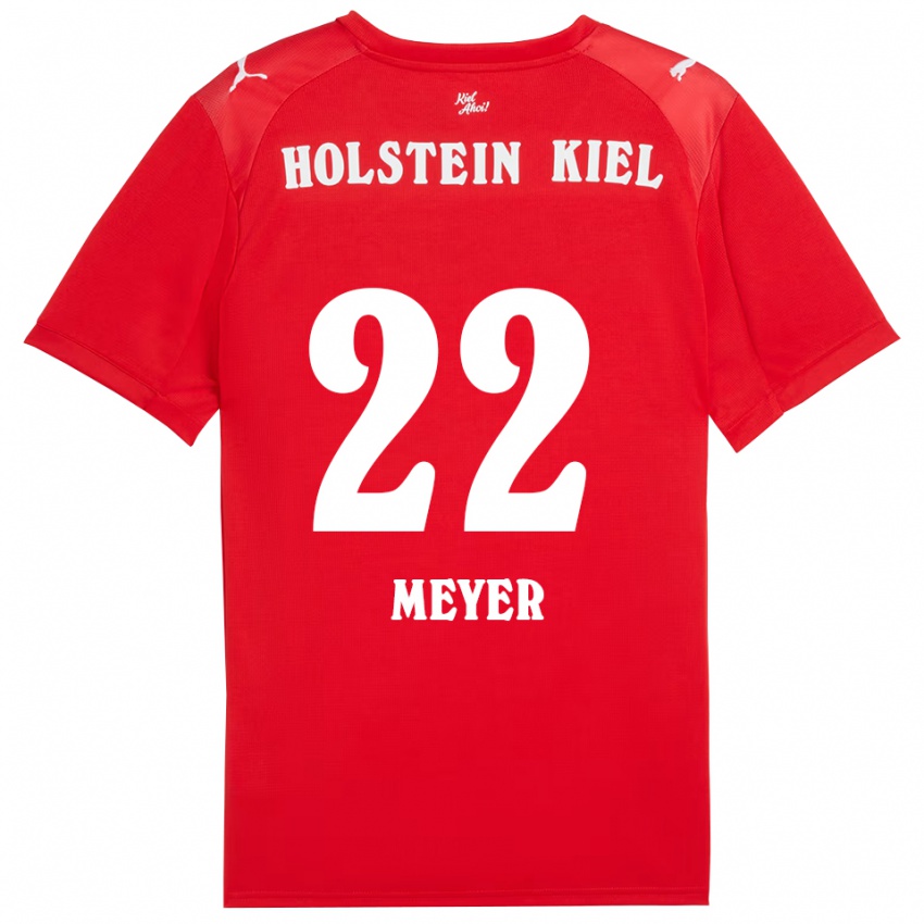 גברים Mätthi Meyer #22 אדום כחול הרחק ג'רזי 2025/26 חולצה קצרה