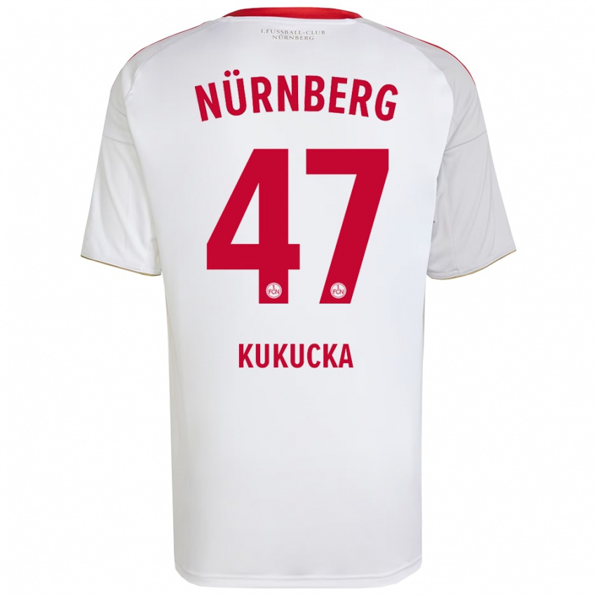 גברים מיכל קוקוצ'קה #47 לבן אדום הרחק ג'רזי 2025/26 חולצה קצרה