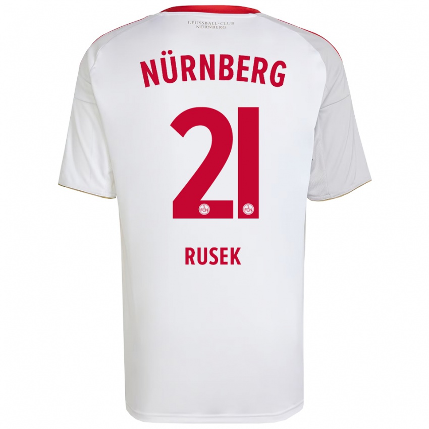 גברים לריסה רוסק #21 לבן אדום הרחק ג'רזי 2025/26 חולצה קצרה