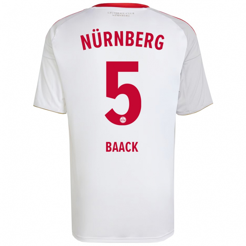 גברים טום באק #5 לבן אדום הרחק ג'רזי 2025/26 חולצה קצרה