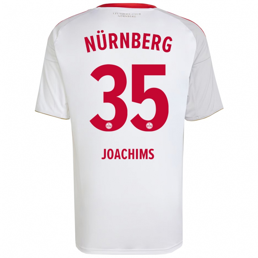 גברים סימון יואכימס #35 לבן אדום הרחק ג'רזי 2025/26 חולצה קצרה