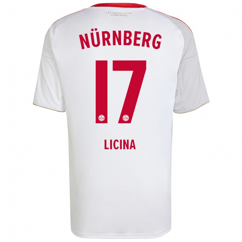 גברים סלמה ליסינה #17 לבן אדום הרחק ג'רזי 2025/26 חולצה קצרה