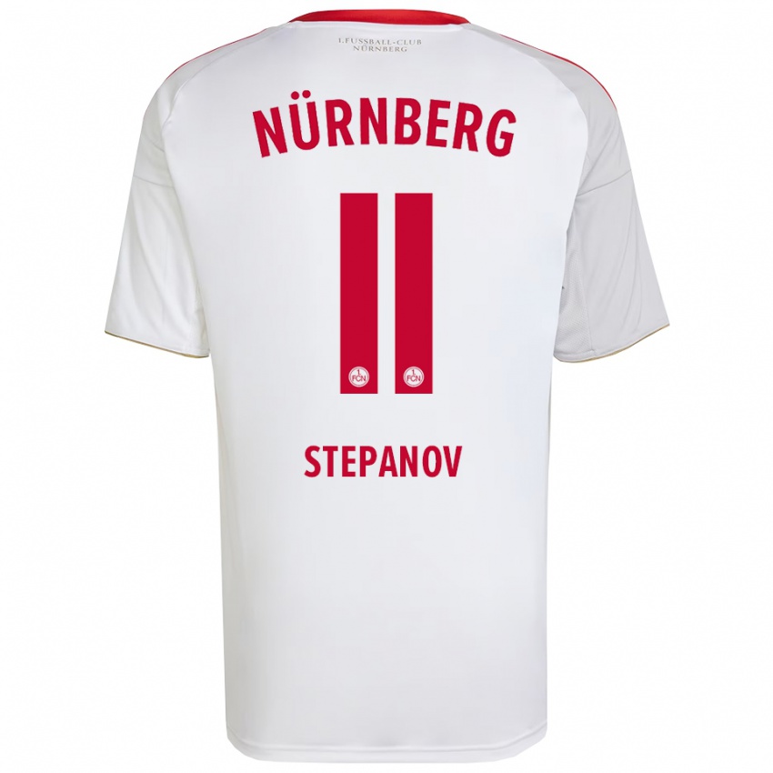 גברים ארטיום סטפנוב #11 לבן אדום הרחק ג'רזי 2025/26 חולצה קצרה
