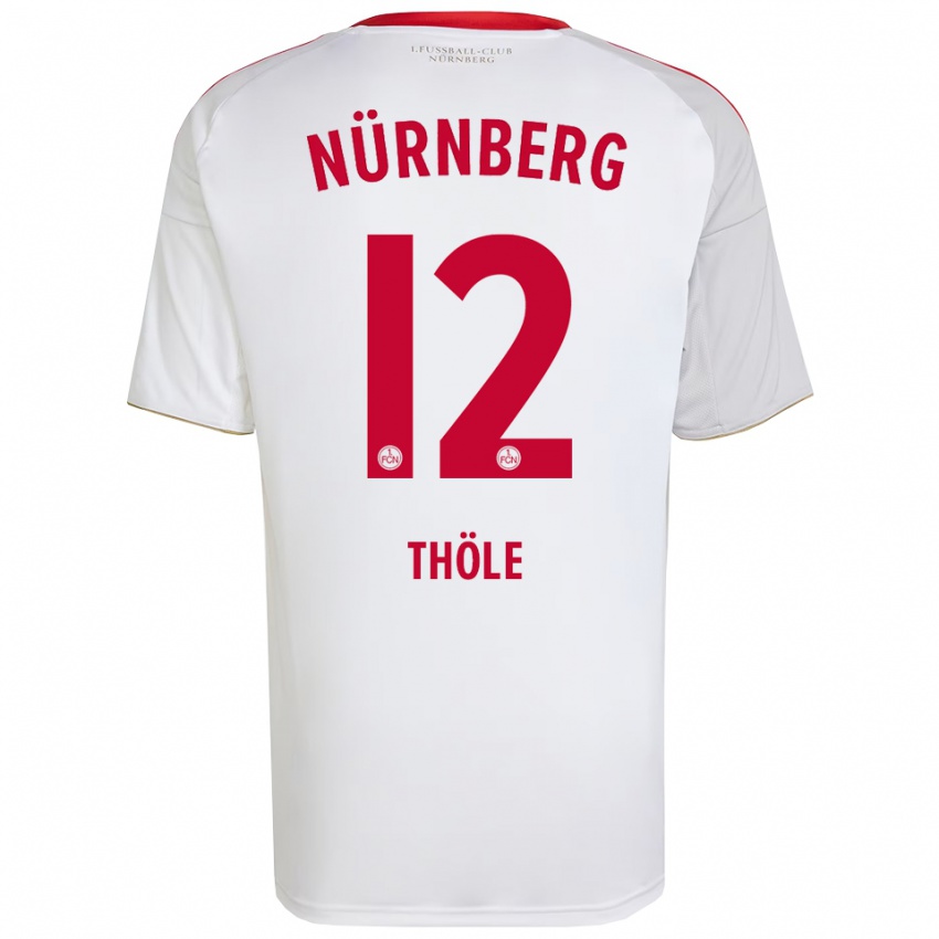 גברים אמלי תולה #12 לבן אדום הרחק ג'רזי 2025/26 חולצה קצרה