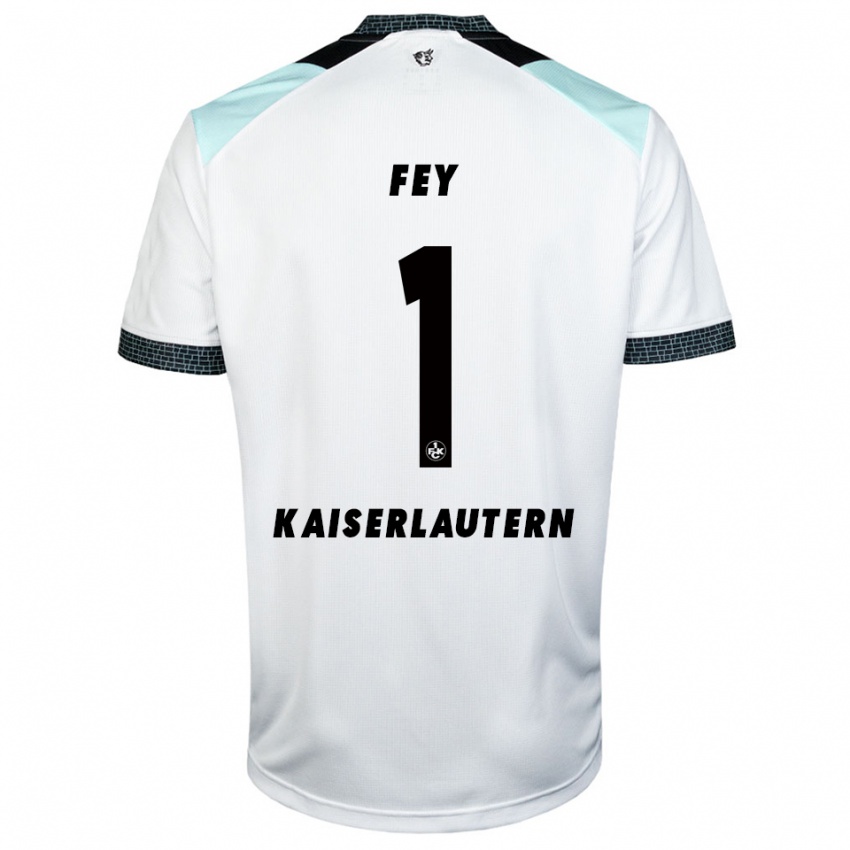 גברים Tyler Fey #1 לבן שחור הרחק ג'רזי 2025/26 חולצה קצרה