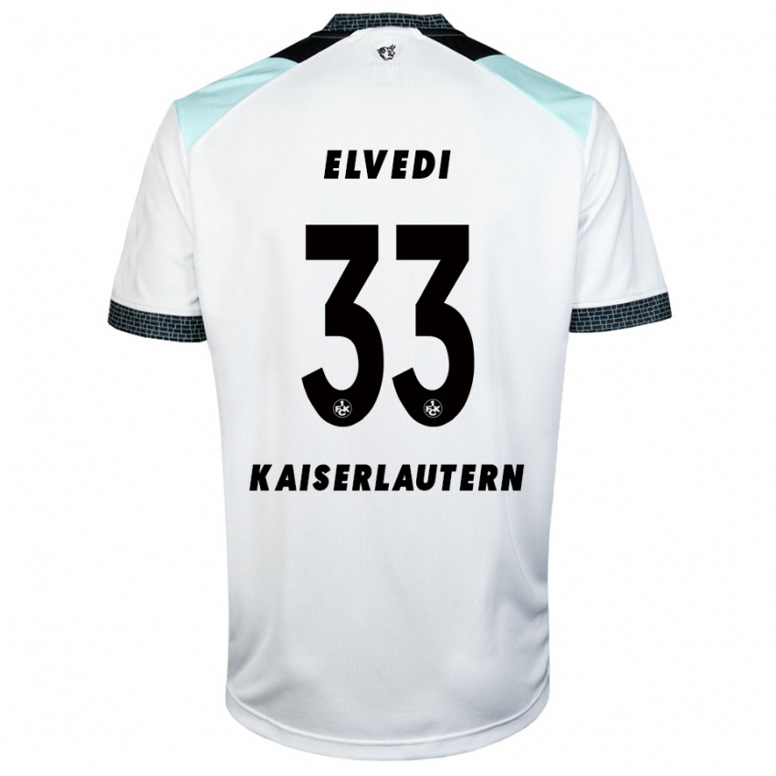 גברים יאן אלבדי #33 לבן שחור הרחק ג'רזי 2025/26 חולצה קצרה