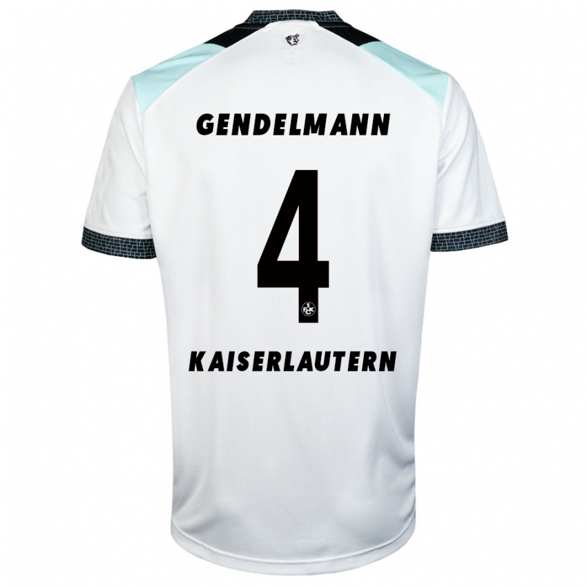 גברים Nikita Gendelmann #4 לבן שחור הרחק ג'רזי 2025/26 חולצה קצרה