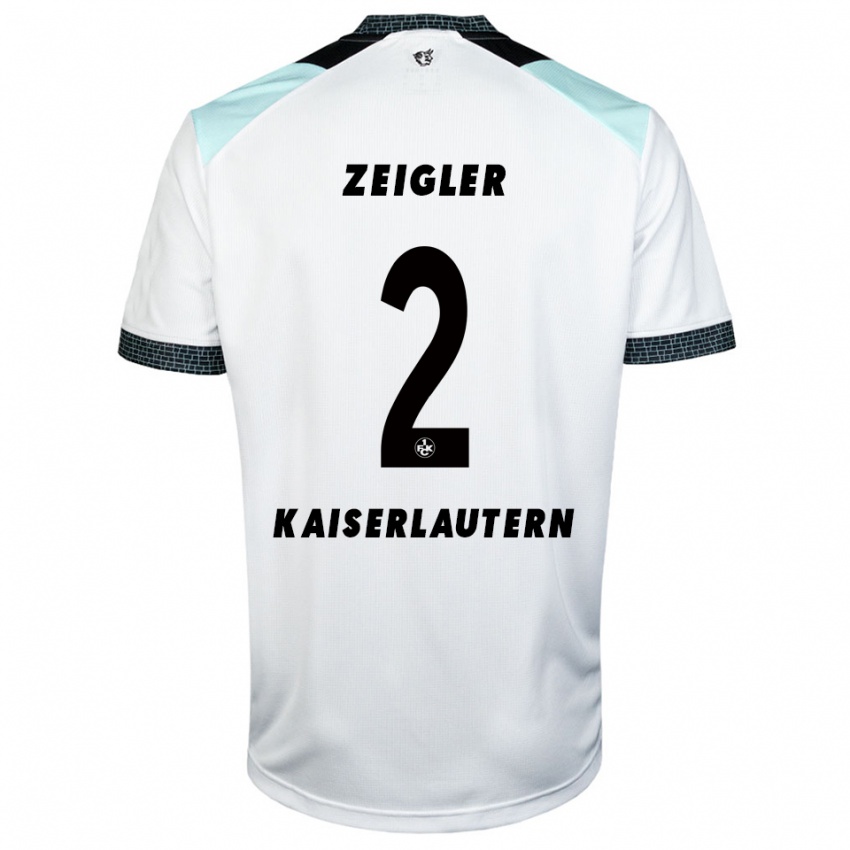 גברים טייריס אלכסנדר צייגלר #2 לבן שחור הרחק ג'רזי 2025/26 חולצה קצרה