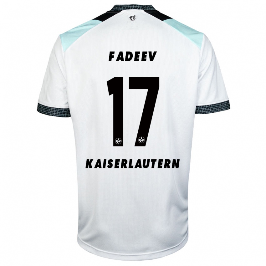 גברים ולדיסלב פדייב #17 לבן שחור הרחק ג'רזי 2025/26 חולצה קצרה