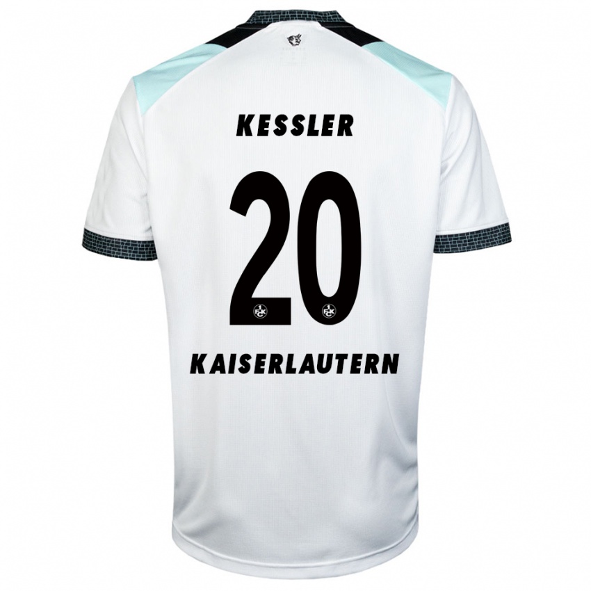 גברים Louis Keßler #20 לבן שחור הרחק ג'רזי 2025/26 חולצה קצרה