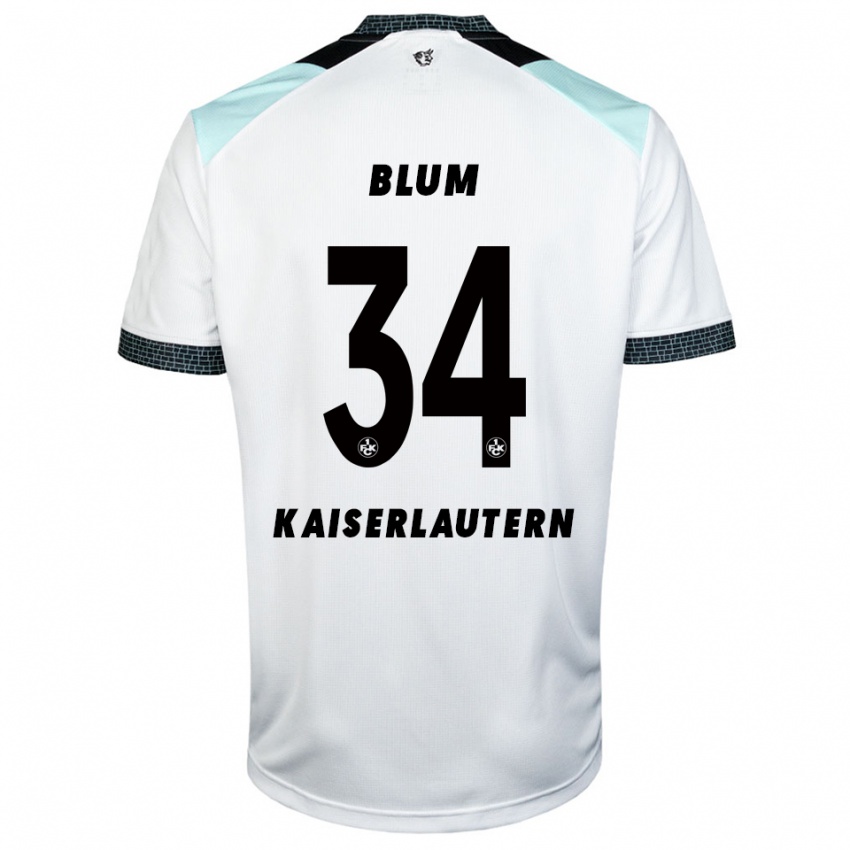 גברים שון מארק בלום #34 לבן שחור הרחק ג'רזי 2025/26 חולצה קצרה