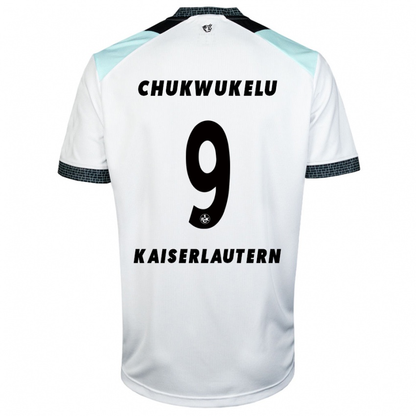 גברים צ׳ינאדו עמנואל צ׳וקווקלו #9 לבן שחור הרחק ג'רזי 2025/26 חולצה קצרה