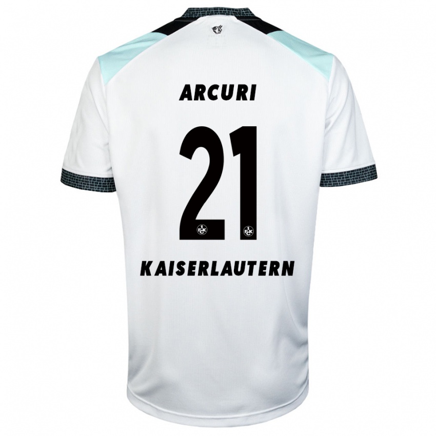 גברים ג׳ונתן בן ארקורי #21 לבן שחור הרחק ג'רזי 2025/26 חולצה קצרה