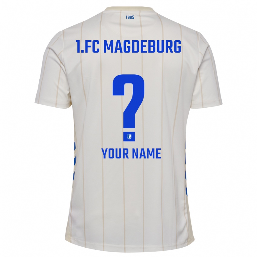 גברים השם שלך #0 לבן כחול הרחק ג'רזי 2025/26 חולצה קצרה