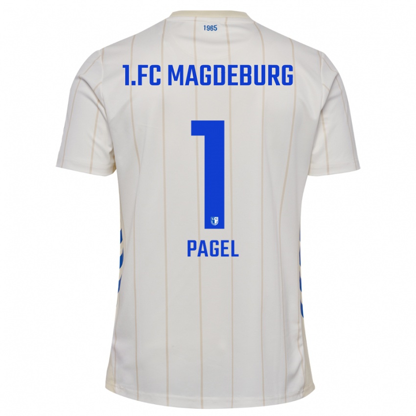 גברים Roderic Pagel #1 לבן כחול הרחק ג'רזי 2025/26 חולצה קצרה