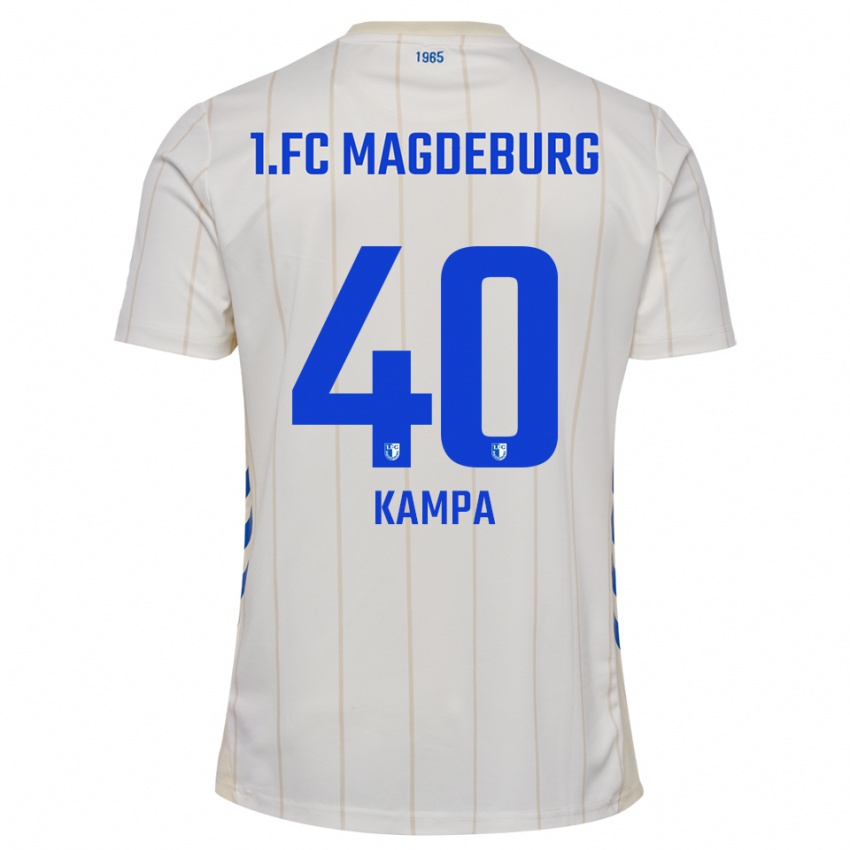 גברים רוברט קמפה #40 לבן כחול הרחק ג'רזי 2025/26 חולצה קצרה