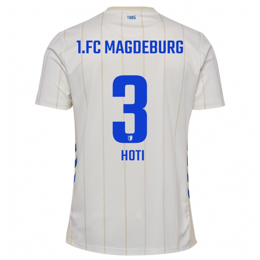 גברים Andi Hoti #3 לבן כחול הרחק ג'רזי 2025/26 חולצה קצרה