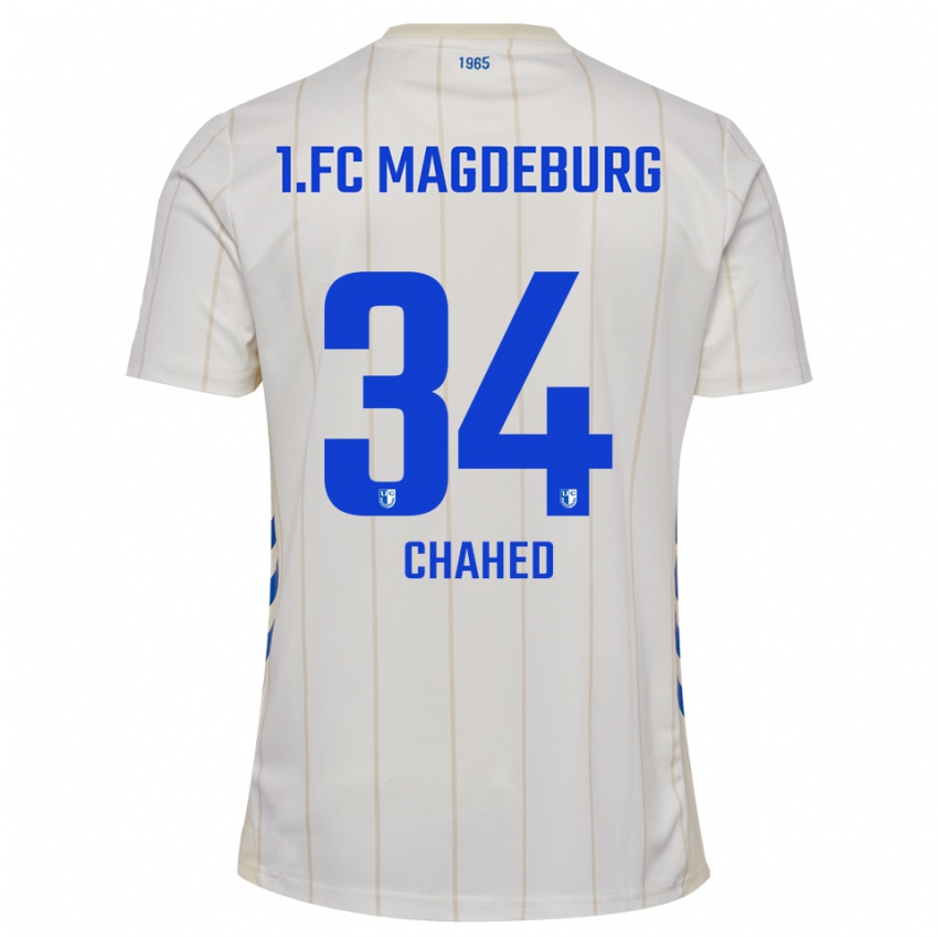 גברים טארק צ'אד #34 לבן כחול הרחק ג'רזי 2025/26 חולצה קצרה