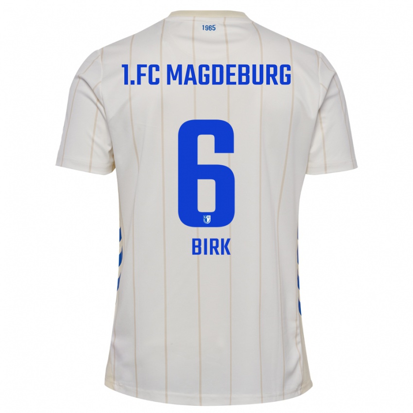 גברים טימו בירק #6 לבן כחול הרחק ג'רזי 2025/26 חולצה קצרה