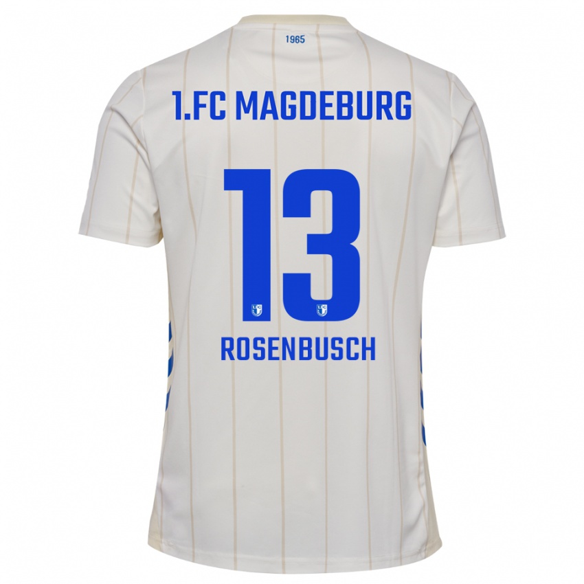 גברים טים רוזנבוש #13 לבן כחול הרחק ג'רזי 2025/26 חולצה קצרה